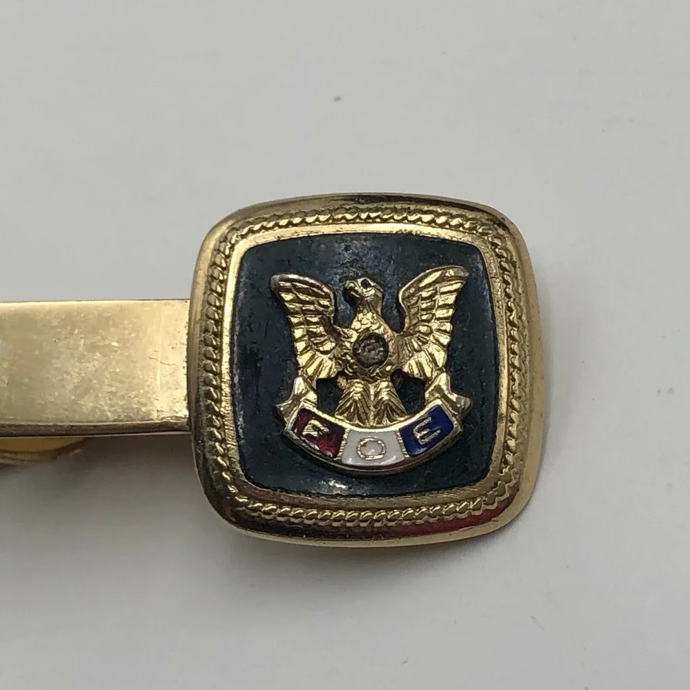 Vintage FOE Tie Clasp Klitzner The Fraternal Order of Eagles USA RI